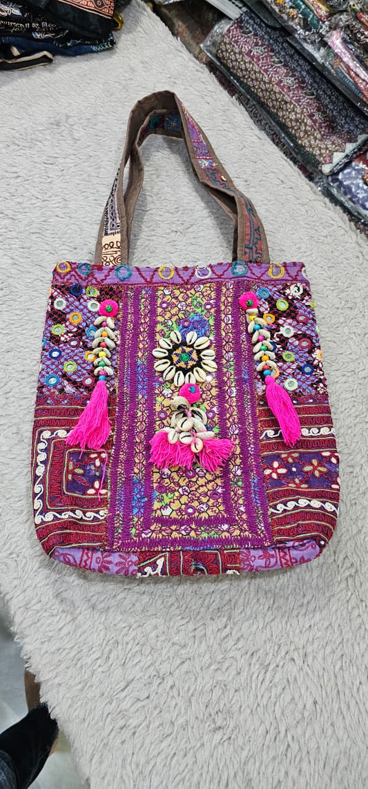 Handmade Balochi Embroidery Tote Bag: Ethnic Boho Crossbody , Sling bag in Germany