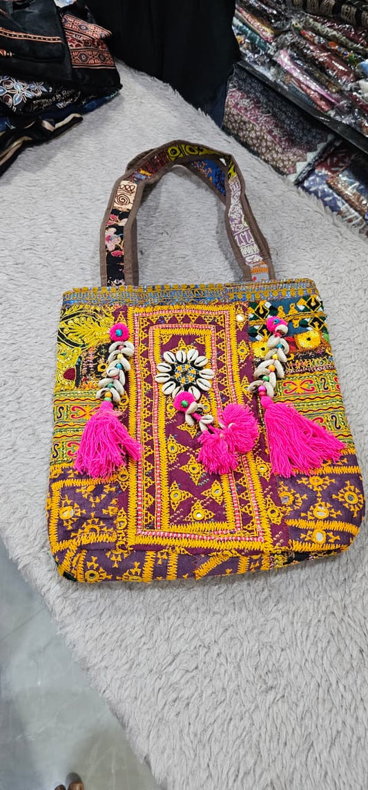 Handmade Balochi Embroidery Tote Bag: Ethnic Boho Crossbody , Sling bag in Germany