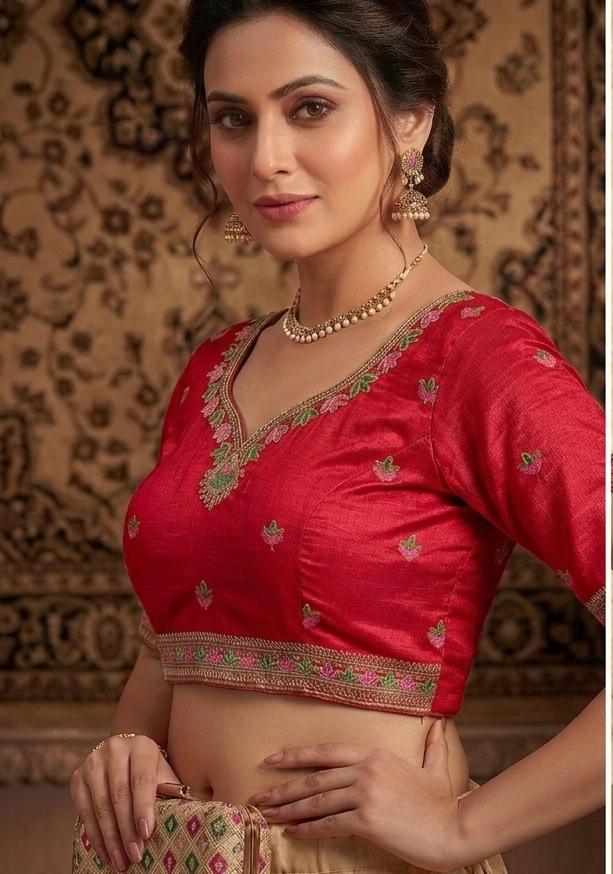 Red Elegant Traditional Blouse In Germany