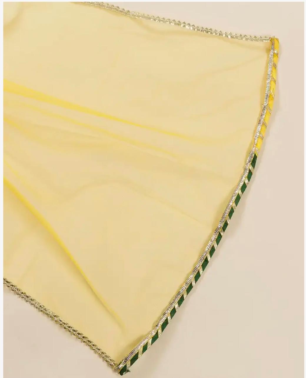 Yellow Striped Girls Kurta Palazzo Set with Dupatta in Germany