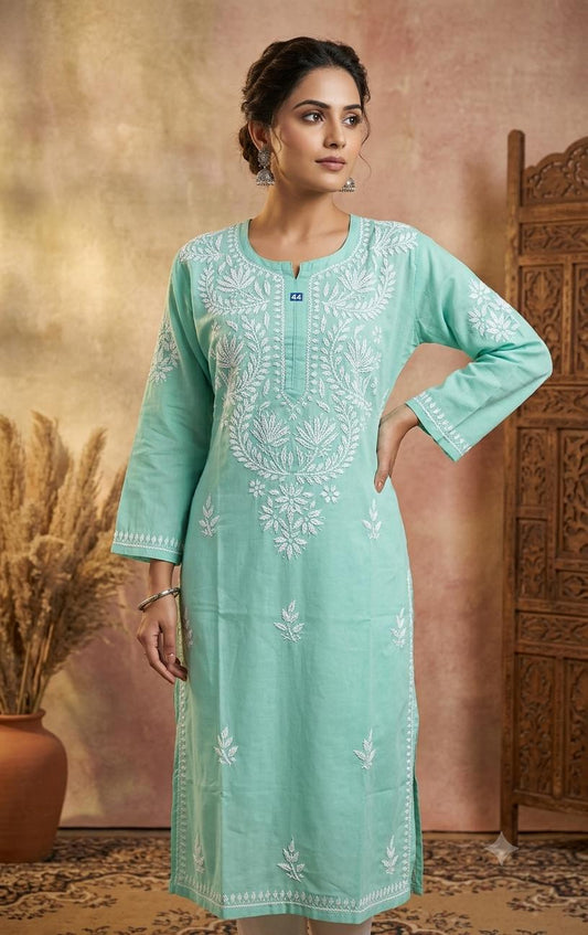 Lucknowi Chikankari handwork Kurti in Germany