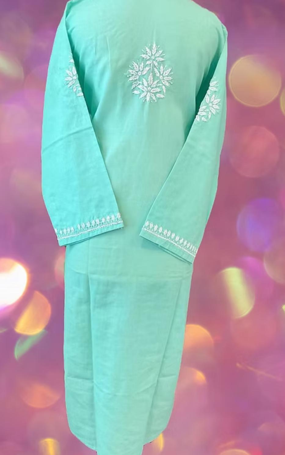 Lucknowi Chikankari handwork Kurti in Germany