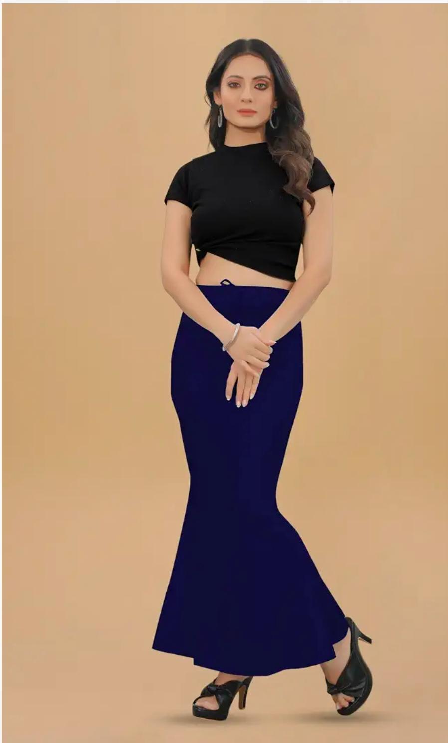 Navy Blue Stretchable Saree Shapewear Petticoat for Women in Berlin