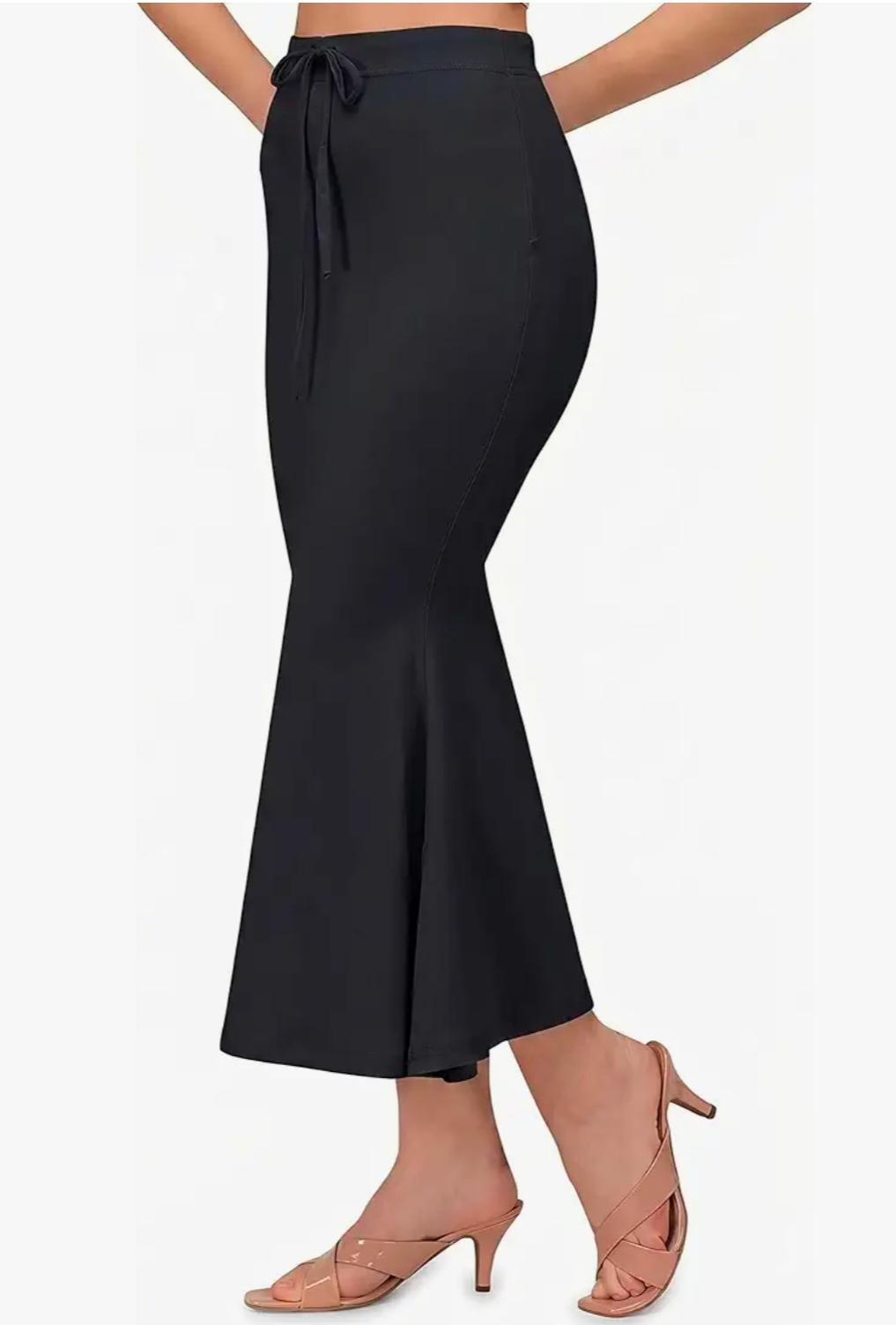 Black Saree Shapewear Petticoat for Women