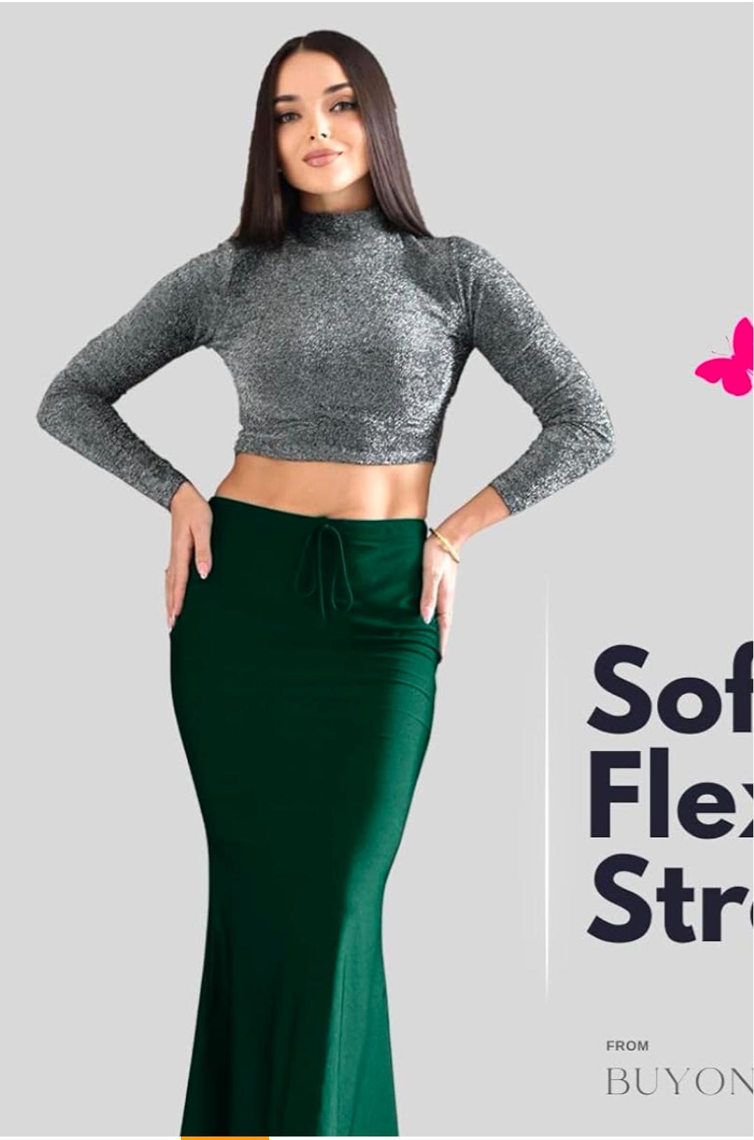 Dark Green Saree Shapewear Petticoat for Women in Berlin