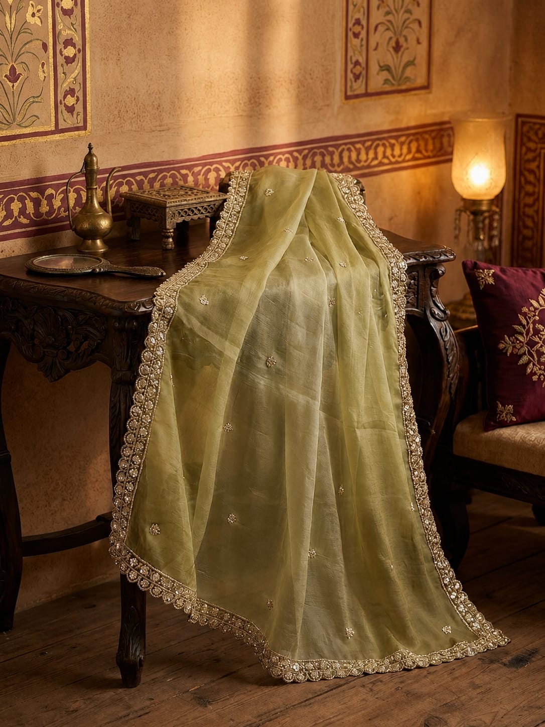 Elegant Olive Green sharara suit In Germany