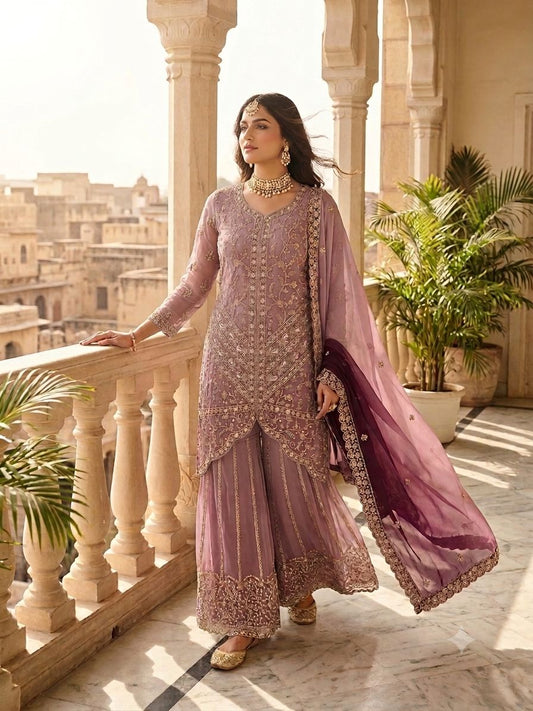 Elegant Lavender sharara suit In Germany