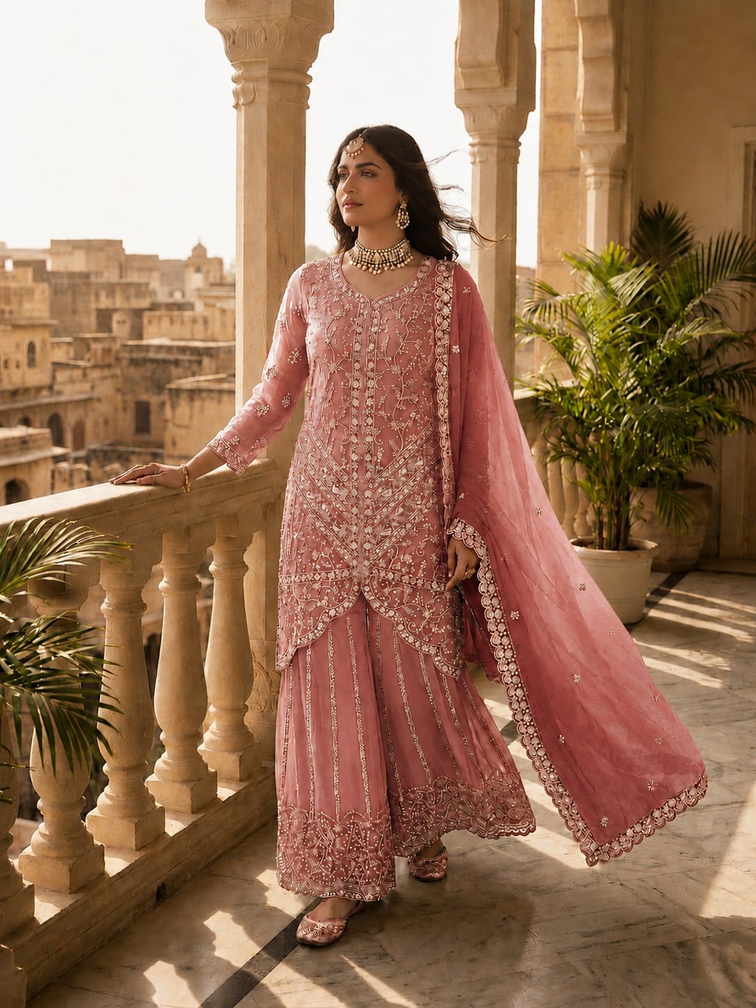 Elegant Pink sharara suit In Germany