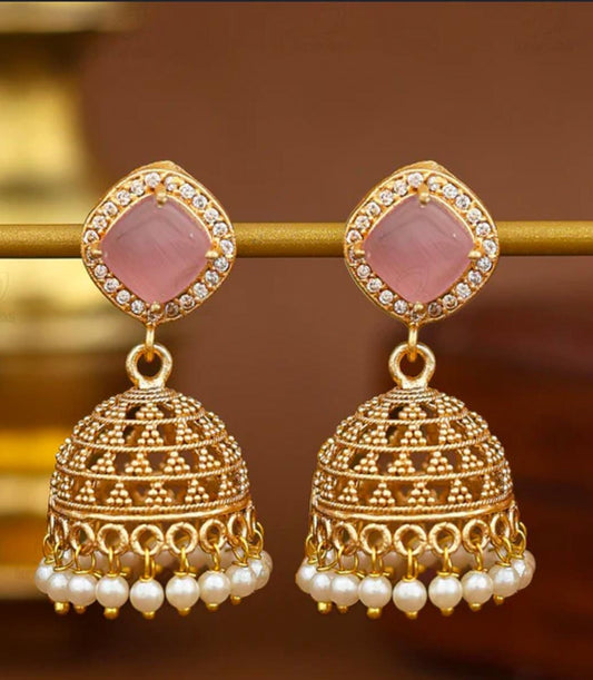 Traditional Gold Jhumki Earrings in Germany