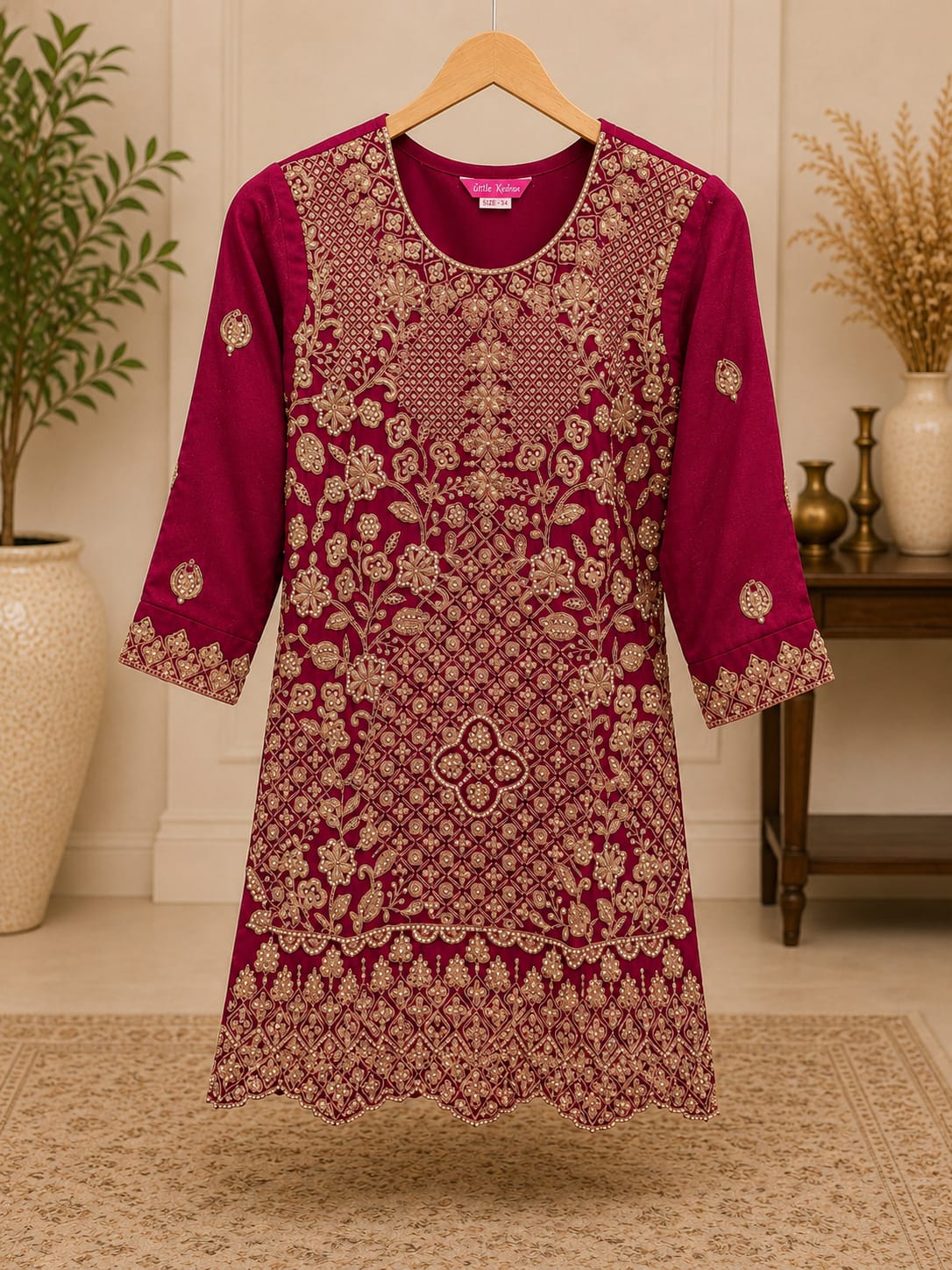 Meganta Georgette Embroidered Sharara Suit Set in Berlin