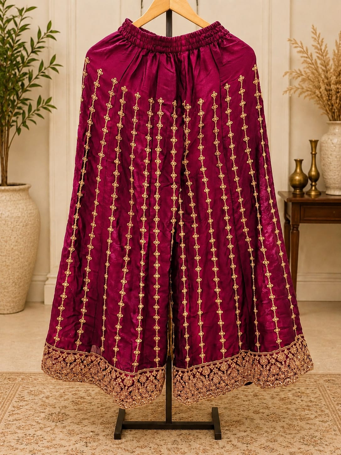 Meganta Georgette Embroidered Sharara Suit Set in Berlin