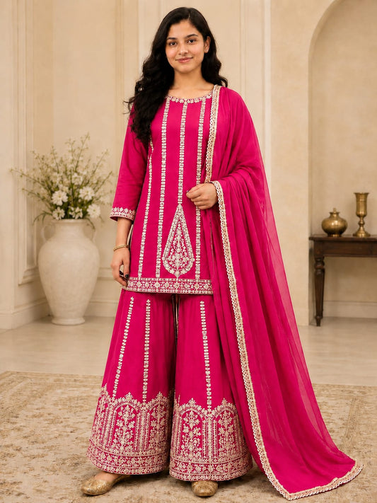 Women's Meganta Embroidered Sharara Suit Set in Germany