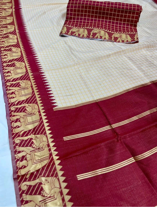 Solid/Plain Banarasi Jacquard Saree in Germany