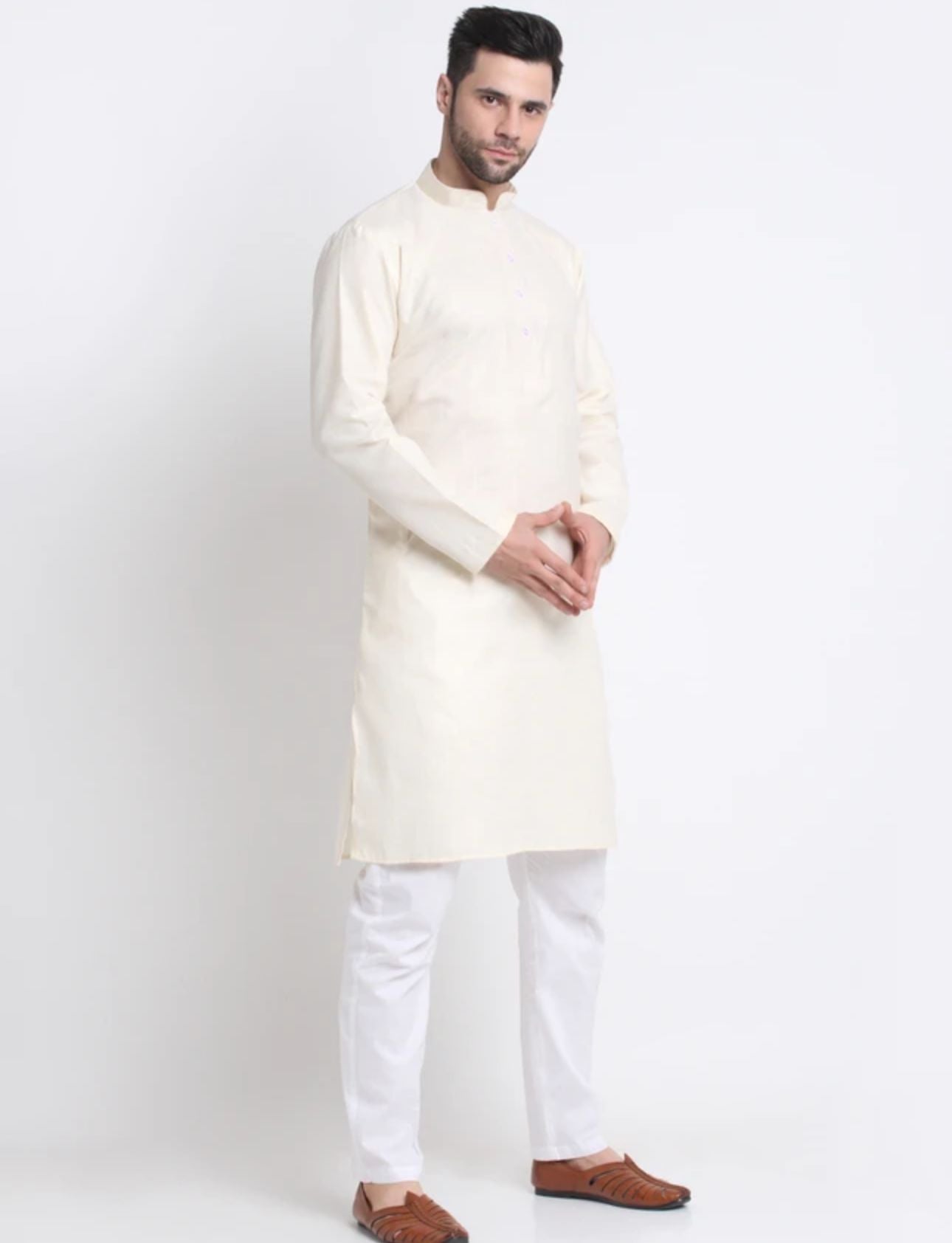 Men Cotton Blend Kurta Pyjama Set in Germany