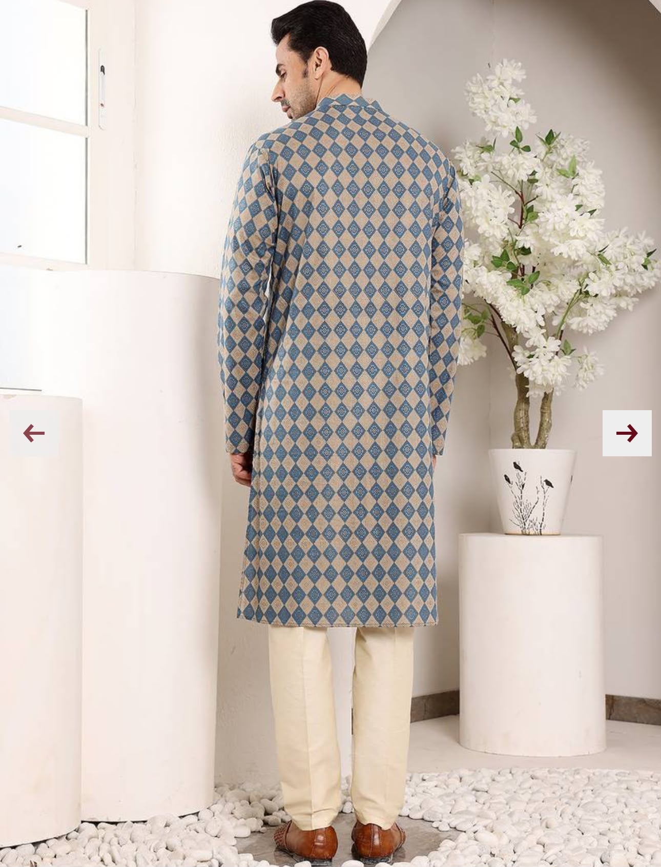 Silk Embroidered Kurta Pajama in Germany