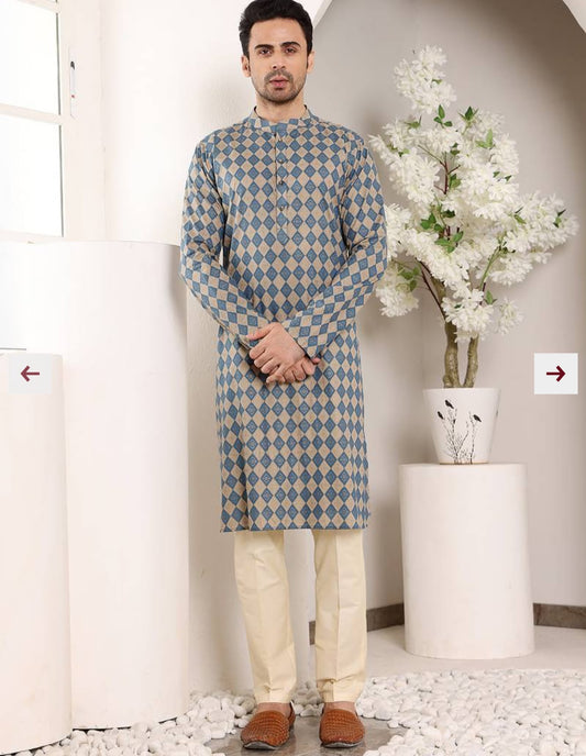 Silk Embroidered Kurta Pajama in Germany