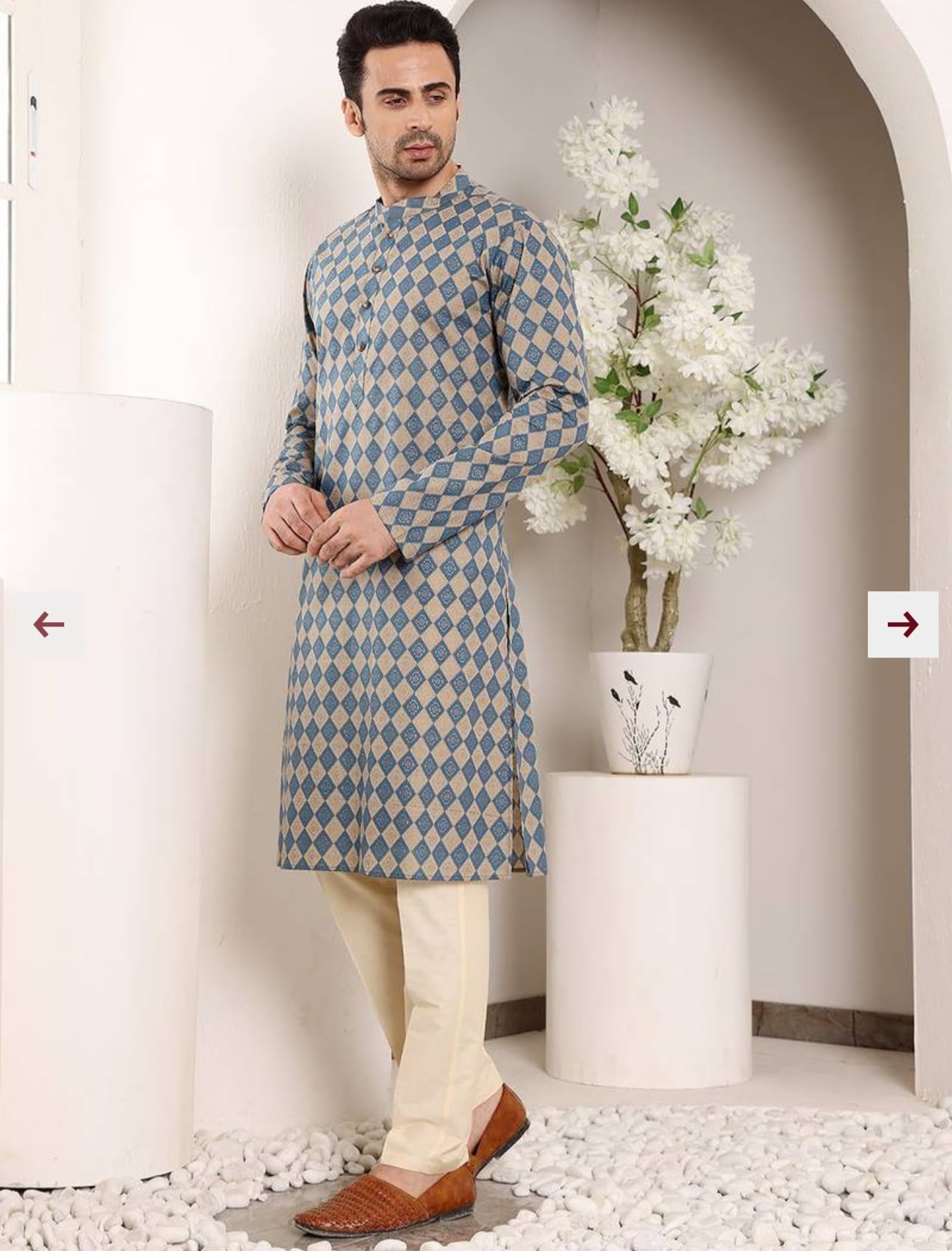 Silk Embroidered Kurta Pajama in Germany