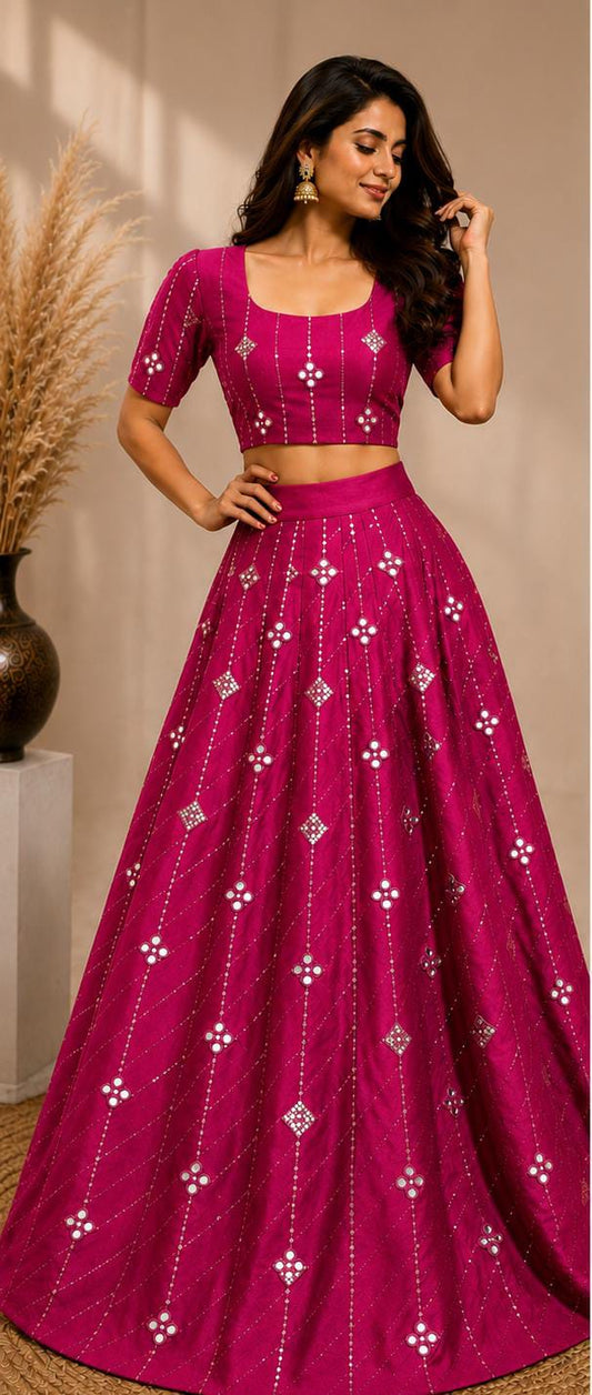 Meganta Embellished flared lehenga choli in Germany