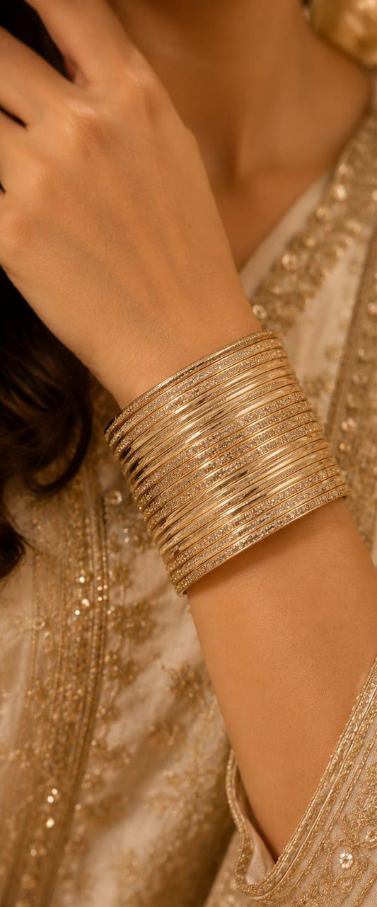 Golden traditional bangle set in Germany
