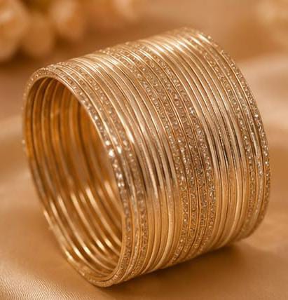 Golden traditional bangle set in Germany