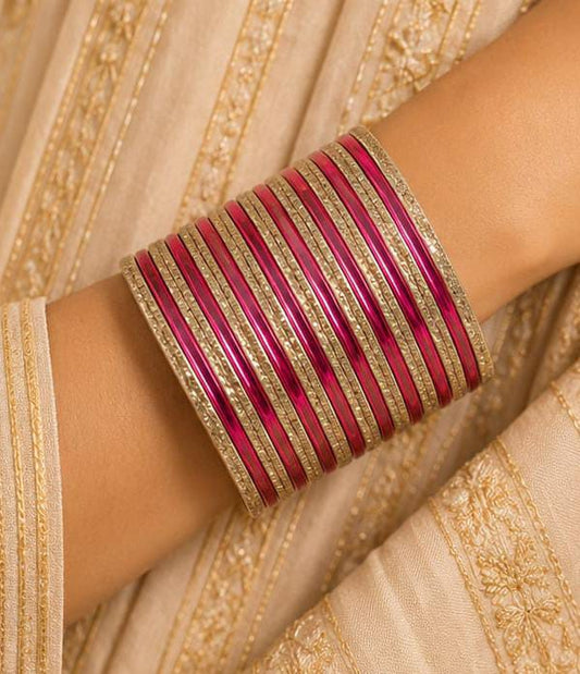 Traditional Pink and Gold  Bangle Stack in Berlin