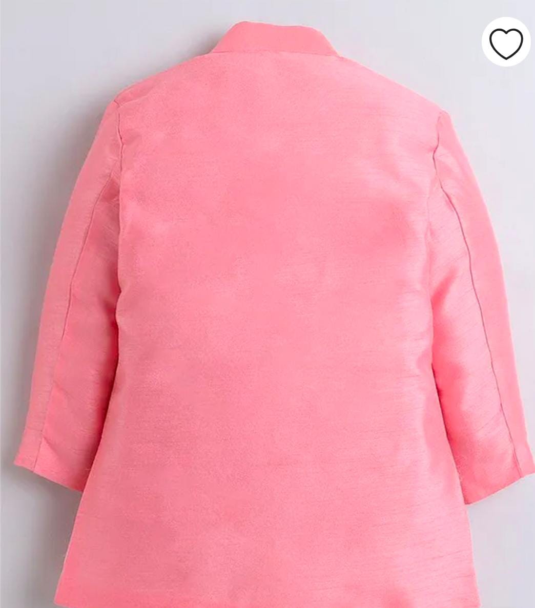 Silk Blend Full Sleeves Solid Kurta & Pant With Floral Embroidered Jacket Set in Germany