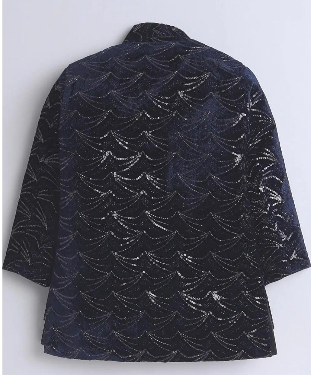 Boy's Velvet  Sequin Embellished Work, Velvet Sherwani Set in Germany