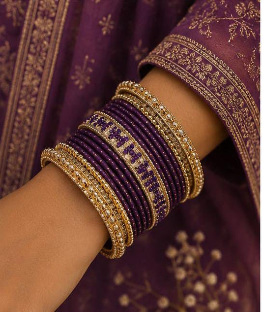Traditional South Asian style stacked bangle set in Germany
