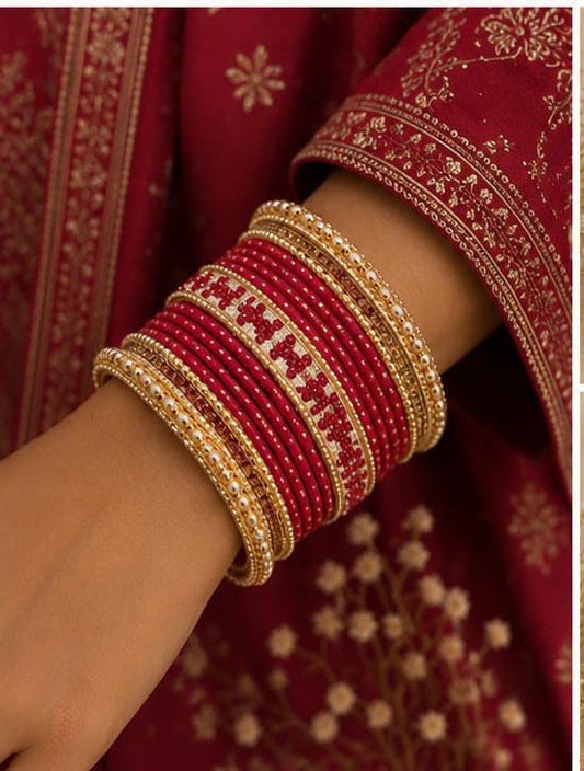 Traditional South Asian style stacked bangle set in Germany