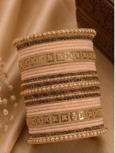 Traditional South Asian style stacked bangle set in Germany