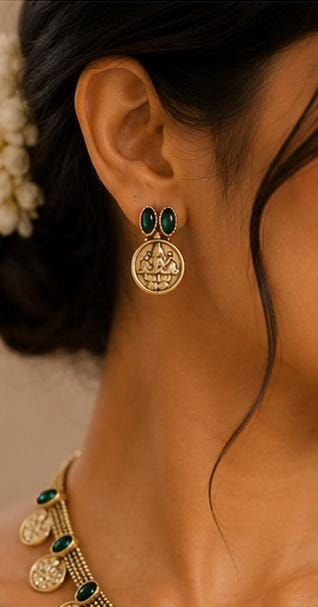 Traditional South Indian Kasu Mala Jewelery Set in Germany