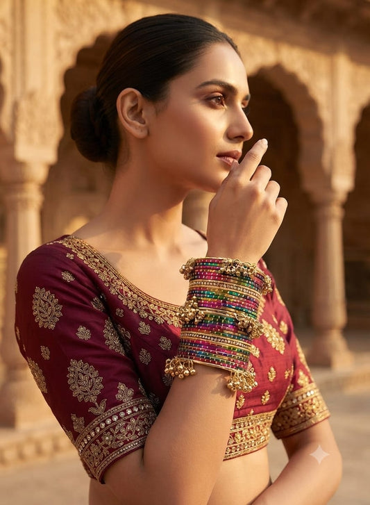 Traditional Multicolored Kashmiri Ghungroo Bangle Set in Germany