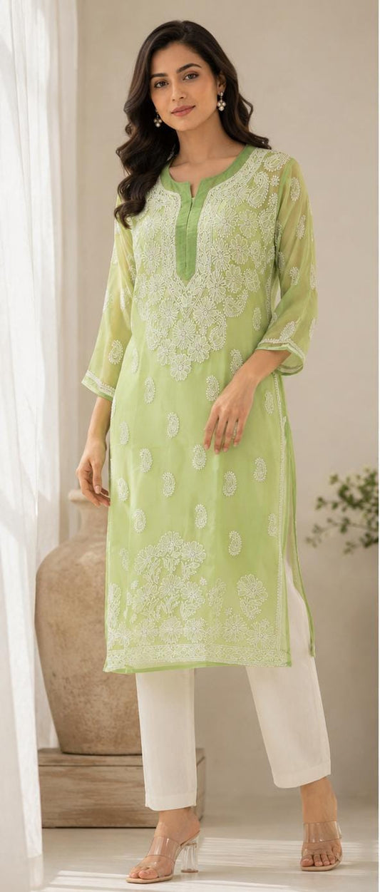Elegant Light Green Embroidered Kurta  without inner in Berlin