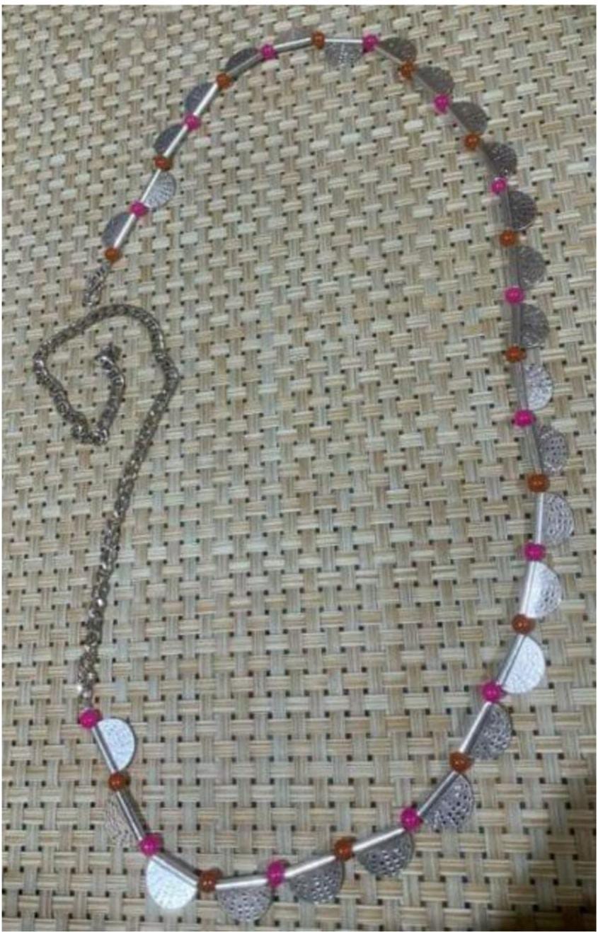 Boho-Chic Bead and Coin Oxidized Silver Kamarbandh in Berlin