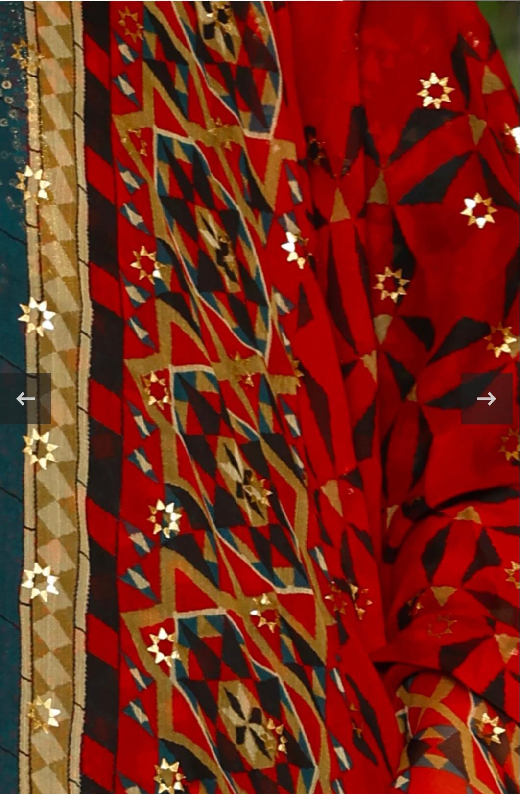 Black Multi-Coloured Patch Printed Metallic Embroidered A-Line Kurta, Pants And Dupatta Set in Germany