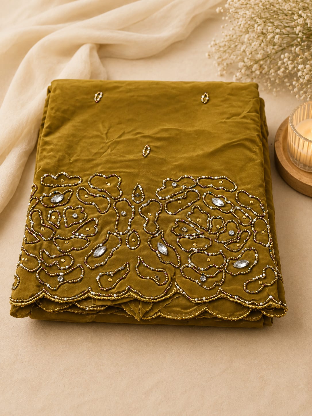 Embroidered Crepe Kurta Palazzo Set in Germany