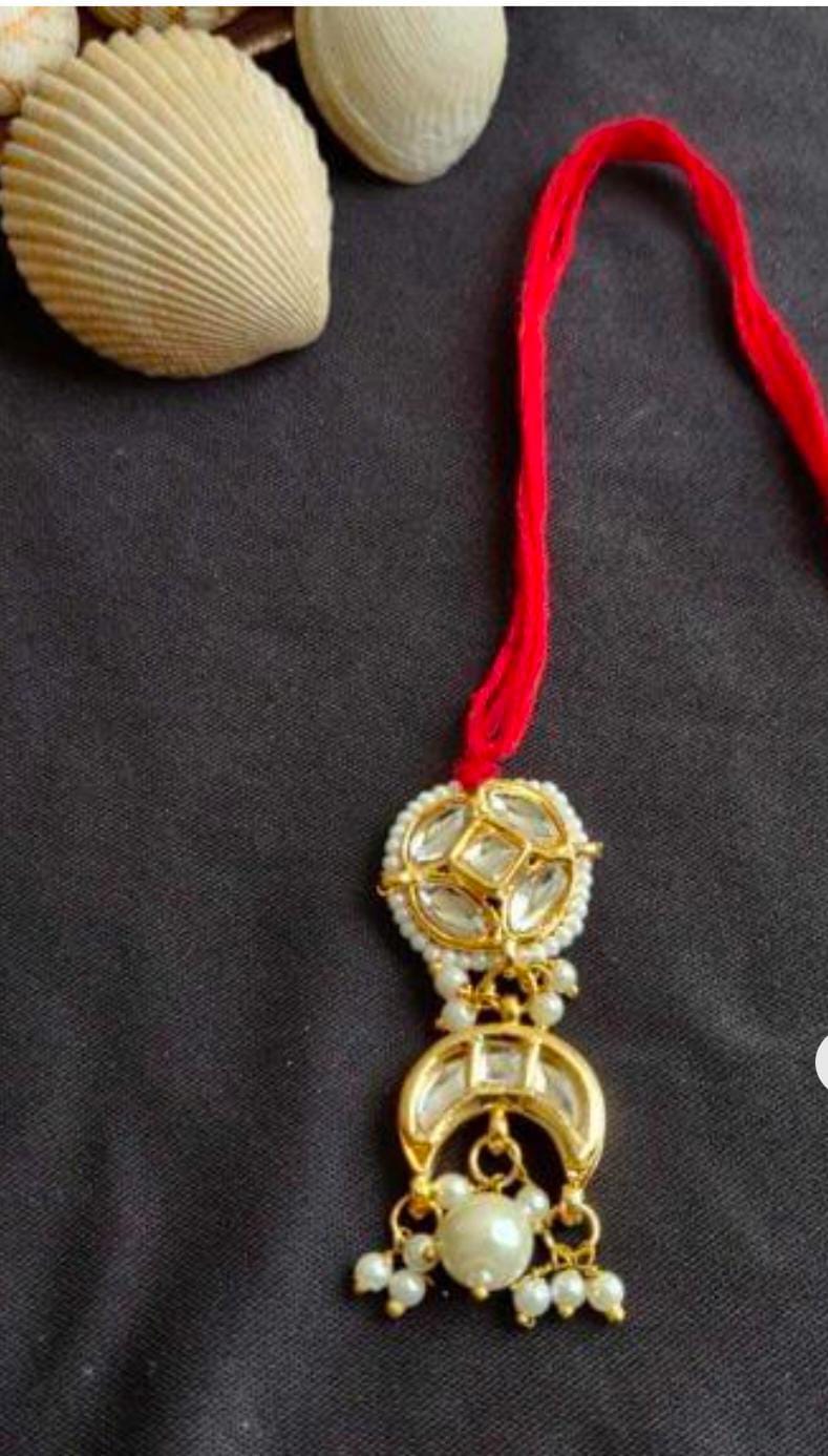Traditional Kundan and Pearl Bhaiya Bhabhi Lumba Rakhi in Germany