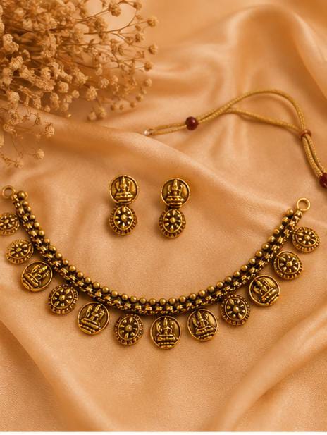 Antique temple jewelry necklace set in Germany