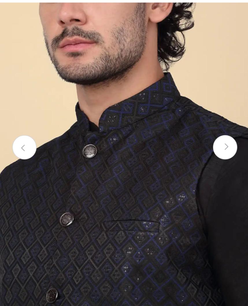 Sequinned Kurta with Churidar & Nehru Jacket and Pyjama in Berlin