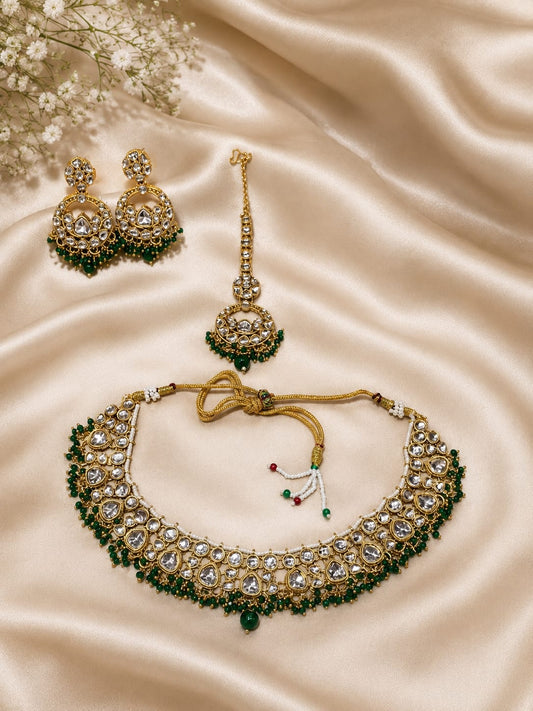 Traditional Indian Kundan Choker Bridal Jewellery Set in Berlin