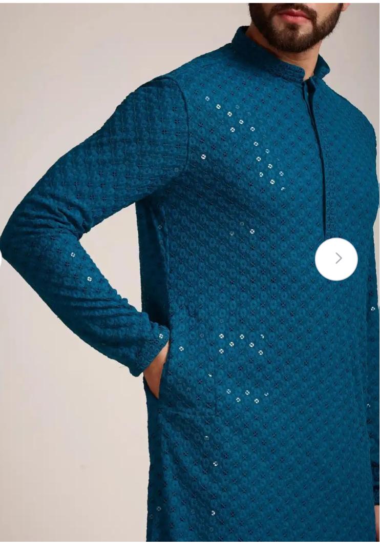 Men Embroidered Regular Kurta with Pyjamas in Germany