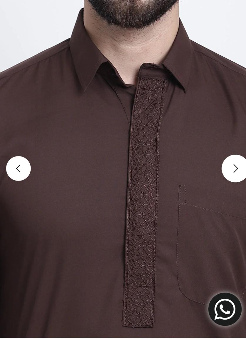 Men's Cotton Dark Brown Pathani Set in Germany