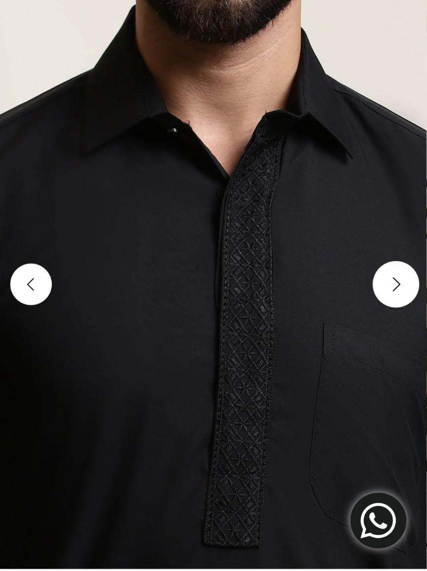 Men's Cotton Black Pathani Set in Germany