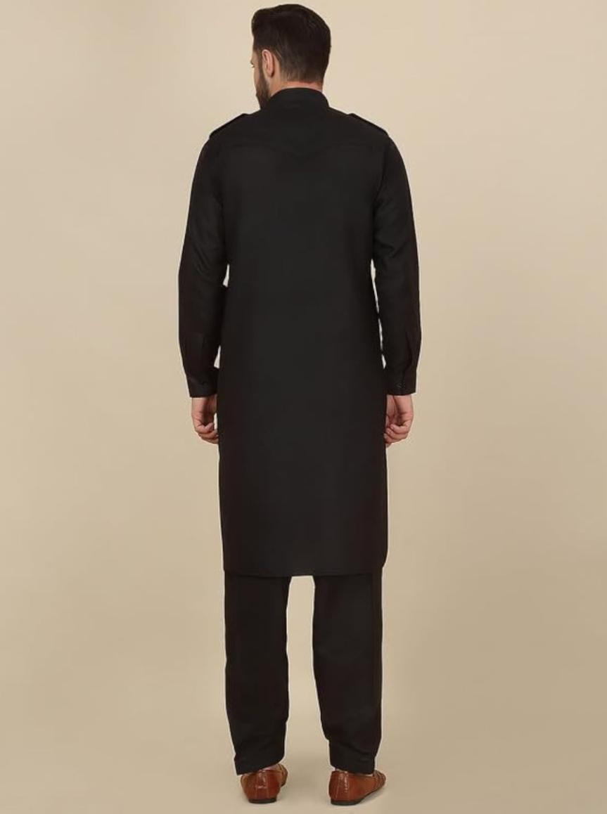 Men's Cotton Pathani Kurta With Drawstring Salwar Set in Berlin