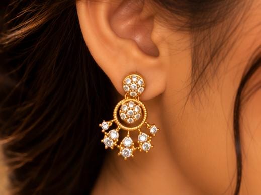 Elegant South Indian Bridal Look in Traditional Gold Kundan Jewellery in Germany