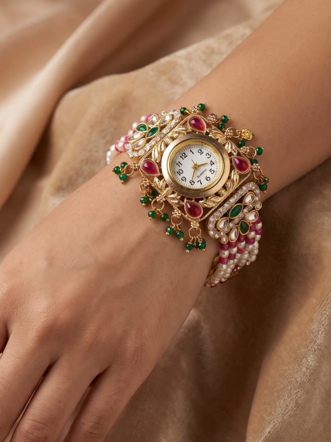 Traditional Kashmiri Kundan Bracelet Watch in Berlin