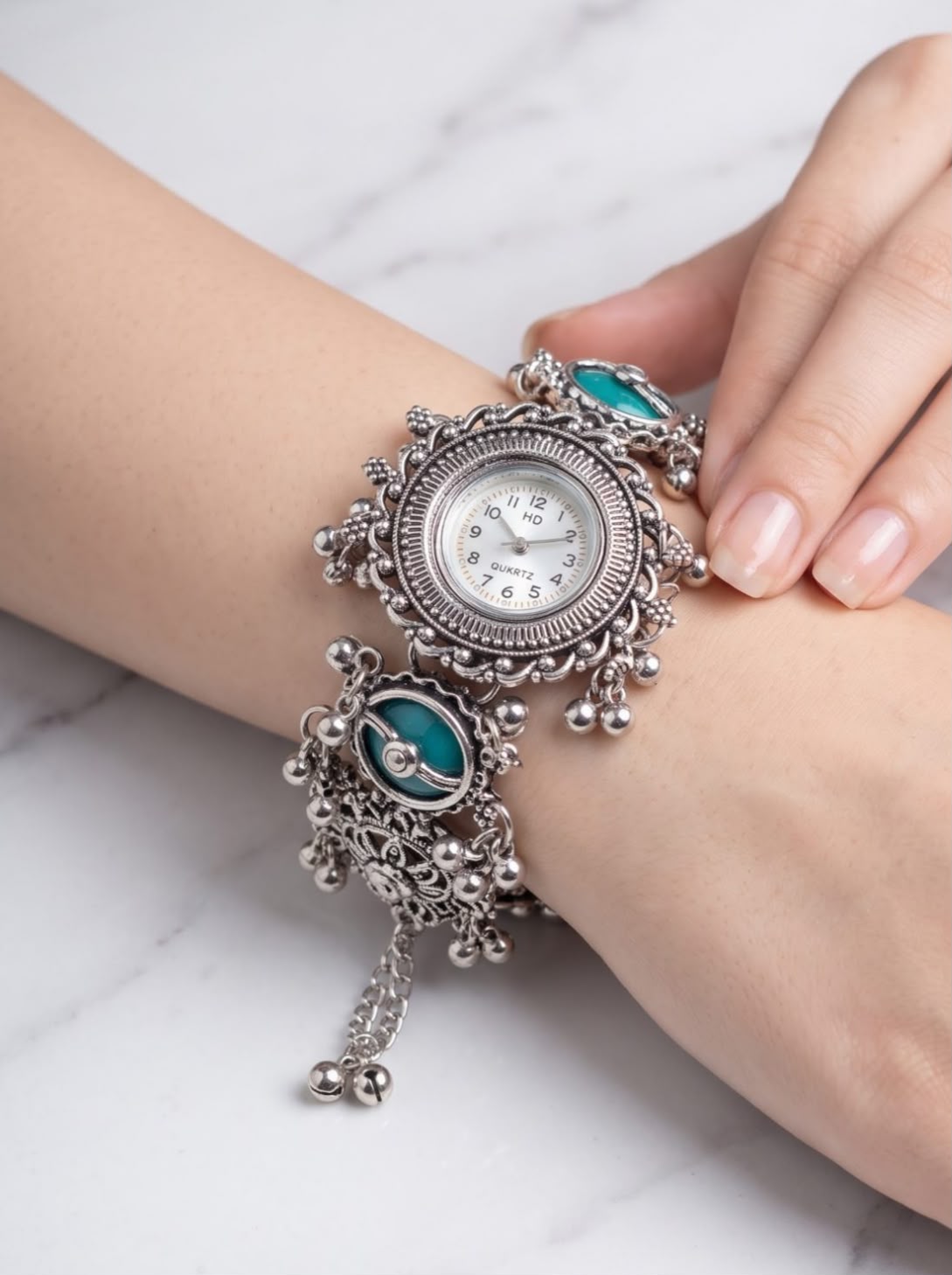 Women's Oxidized Silver Heritage Bracelet Watch in Berlin