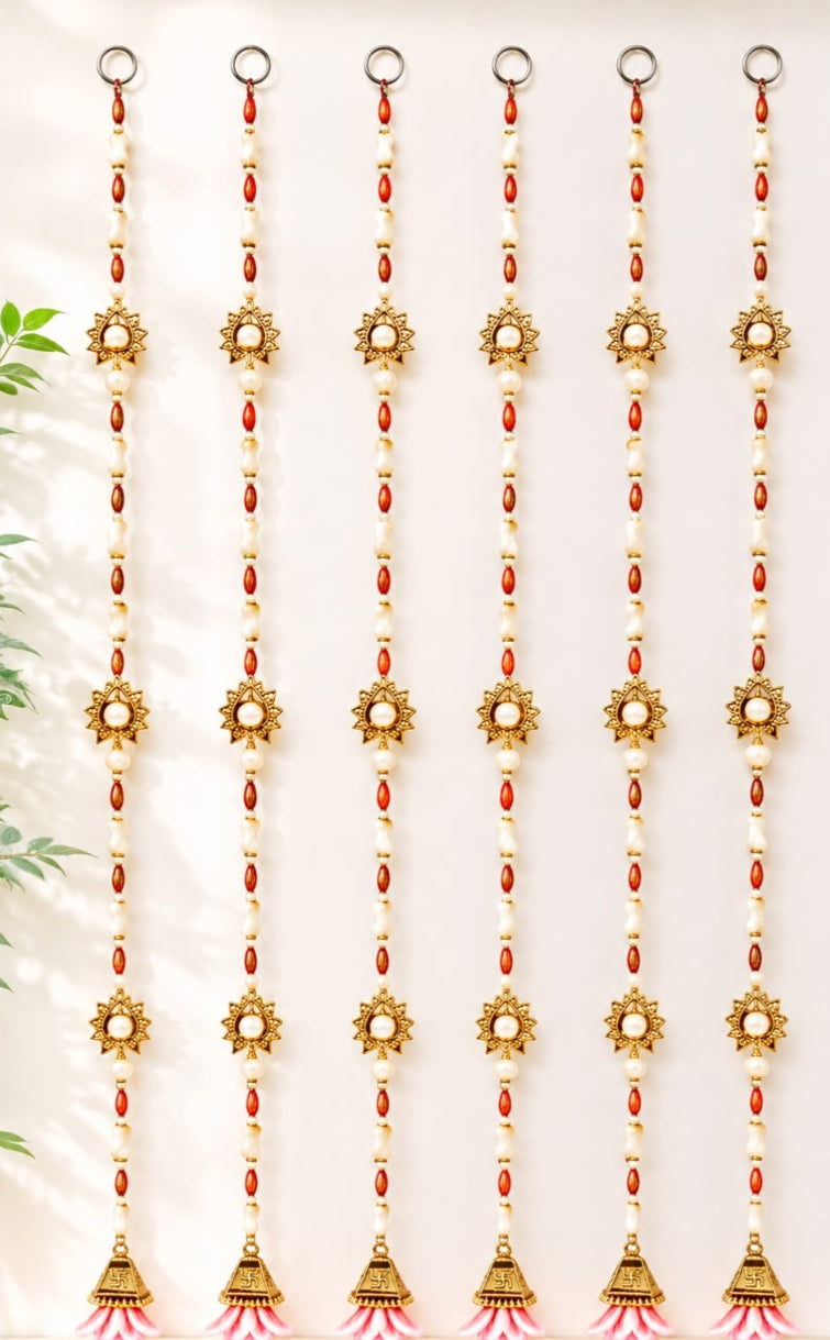 Traditional Indian Decorative Door Hanging Latkan Strings (Toran / Side Bandhanwar) for Festivals & Pooja Decor in Germany