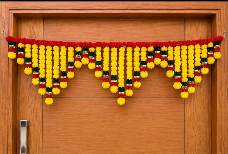 Artificial Marigold Flower Door Toran in Germany