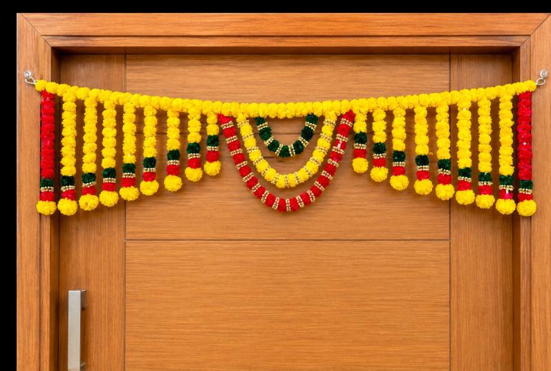 Traditional Indian Festive Door Toran (Bandhanwar) in Germany
